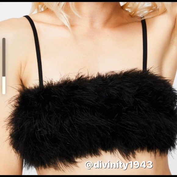 Black Bandeau Marabou just for YOU! - Picture 2 of 5